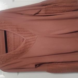 Free people copper color long sleeve top